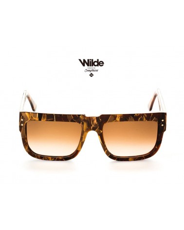 9Five Eyewear - St. Michael  Clear Lens - Wood & 24k Gold