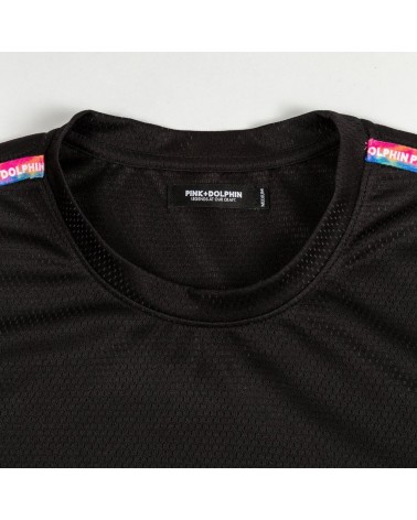 Pink Dolphin - Mesh Stripe  V2 Tee - Black