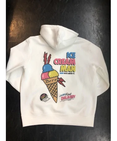 Block Limited - Ice Cream Man Hoody - White