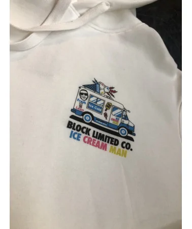 Block Limited - Ice Cream Man Hoody - White