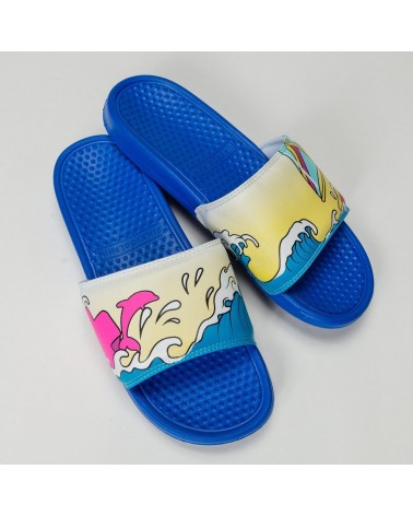 Pink Dolphin Portrait Slides Blue blockshops