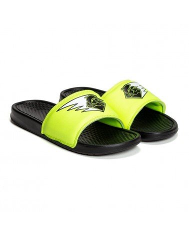 Pink Dolphin - Wave Streak Slides - Black