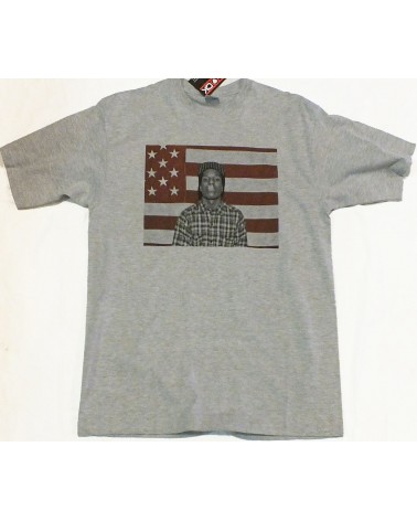 A$AP ROCKY FLAG Tee - Grey/Red