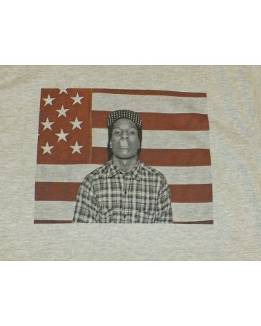 A$AP ROCKY FLAG Tee - Grey/Red