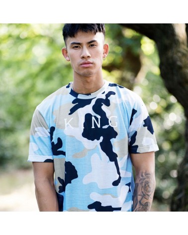 King Apparel - Aldgate Tee - Sky Blue Camo