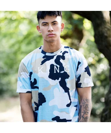 King Apparel - Aldgate Tee - Sky Blue Camo