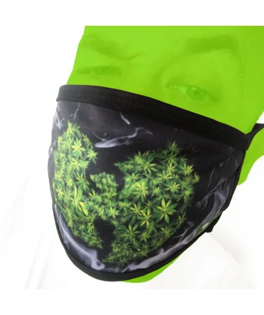 Block Limited - Weed Gang FaceMask - Black/Green