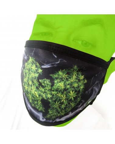 Block Limited - Weed Gang FaceMask - Black/Green