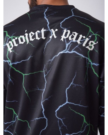 PROJECT X PARIS - LIGHTNING CREWNECK - BLACK