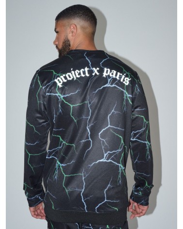 PROJECT X PARIS - LIGHTNING CREWNECK - BLACK