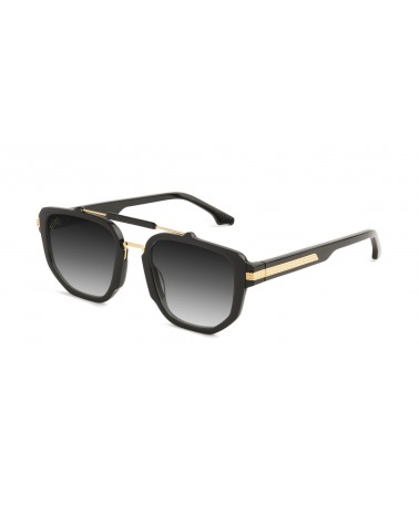 9Five Eyewear - Lawrnce 24K Gold Dipped Sunglasses - Black/24K Gold Plated