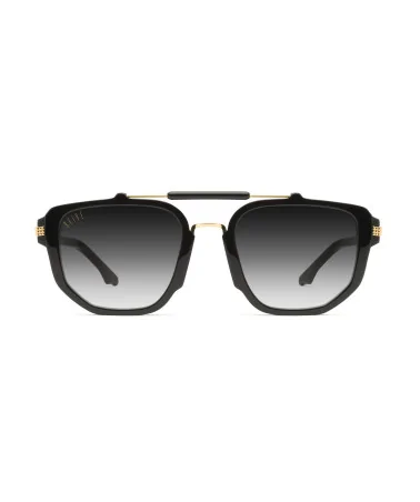 9Five Eyewear - Lawrence Gradient 24K Gold Dipped Sunglasses - Black/24K Gold Plated