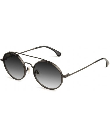 9Five Eyewear - 50/50 Flip Up GunMetal Sunglasses - Black