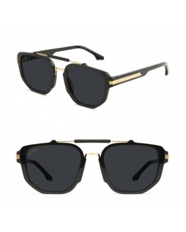 9Five Eyewear - Clarity 24K Gold Dipped Sunglasses - Black/24K Gold Plated