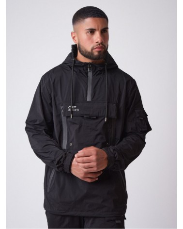 PROJECT X PARIS - MULTI POCKET  WINDBREAKER - BLACK