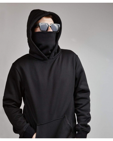 Reason - Face Cover Hoody - Black