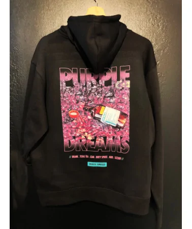 Block Limited - Purple Dreams Hoodie - Black | blockshops