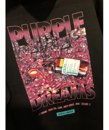 Block Limited - Purple Dreams Hoodie - Black | blockshops