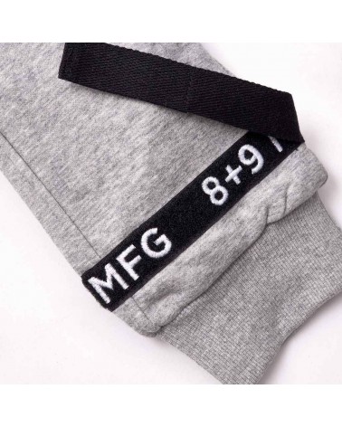 8 & 9 Clothing - Strapped Up Fleece Sweatpant - Grey / Black