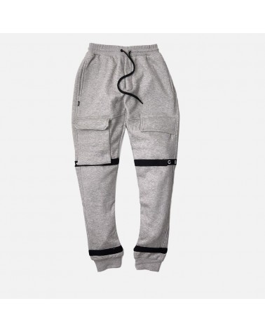 8 & 9 Clothing - Strapped Up Fleece Sweatpant - Grey / Black