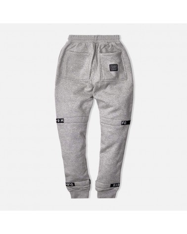 8 & 9 Clothing - Strapped Up Fleece Sweatpant - Grey / Black