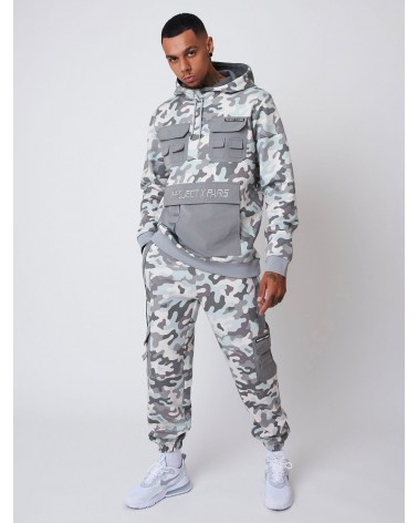 PROJECT X PARIS - CAMO PRINT HOODIE - GREY