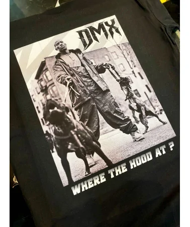 Block Custom - DMX Where The Hood At Tee - Black