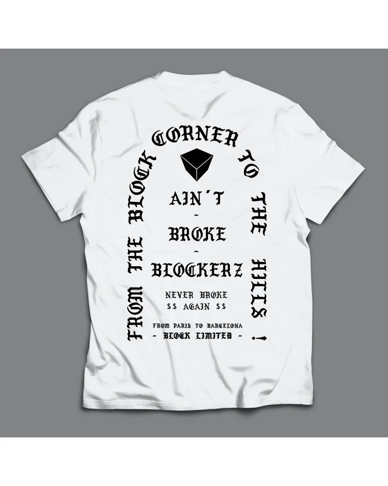 Block Limited - Never Broke Tee - White | blockshops