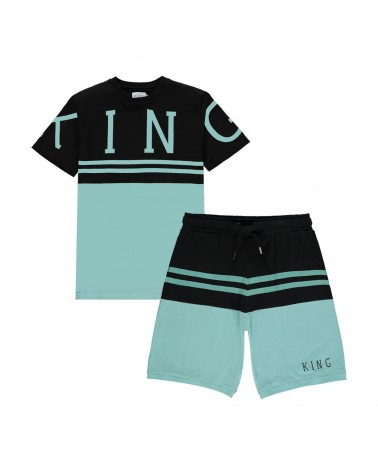 King Apparel - Leyton Twin Shorts - Black / Sky