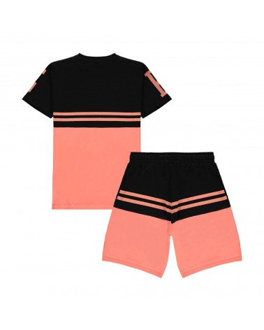 King Apparel - Leyton Twin Shorts - Black / Coral