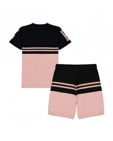 King Apparel - Leyton Twin Shorts - Black / Blush