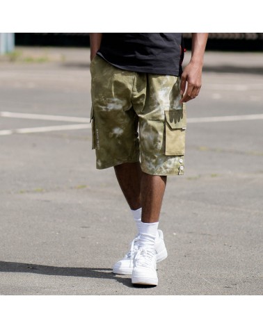 King Apparel - Earlham Cargo Shorts - Camo Acid