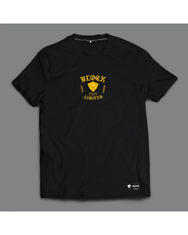 Block Limited - Never Broke Tee - Black/Lightning Yellow | blockshops