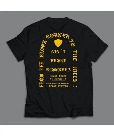 Block Limited - Never Broke Tee - Black/Lightning Yellow | blockshops