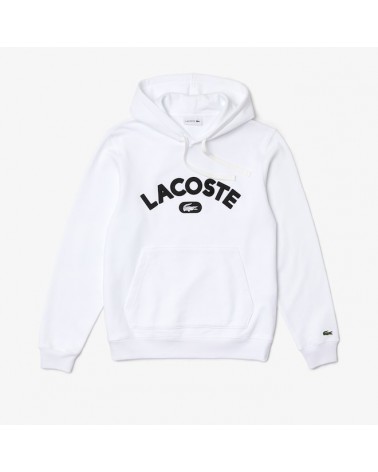 Lacoste - Letters Embroidered Hoodie - White
