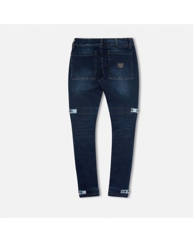 8 & 9 Clothing - Strapped Up Utility Dark Washed Jeans - Dark Denim