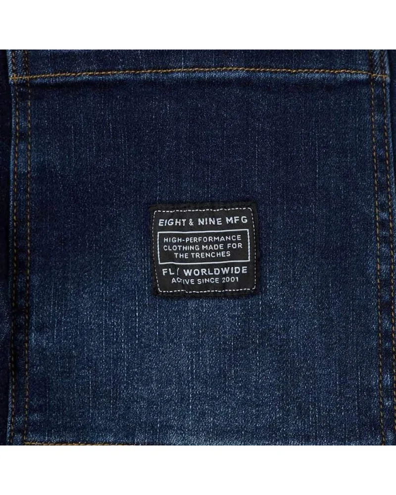 8 & 9 Clothing - Strapped Up Utility Dark Washed Jeans - Dark Denim