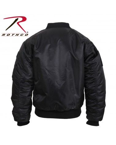 Rothco - MA-1 Flight Jacket With Patches- Black