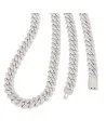 KING ICE - 12MM Iced Diamond Cut Miami Cuban Chain - White Gold | b...