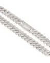 KING ICE - 12MM Iced Diamond Cut Miami Cuban Chain - White Gold | b...