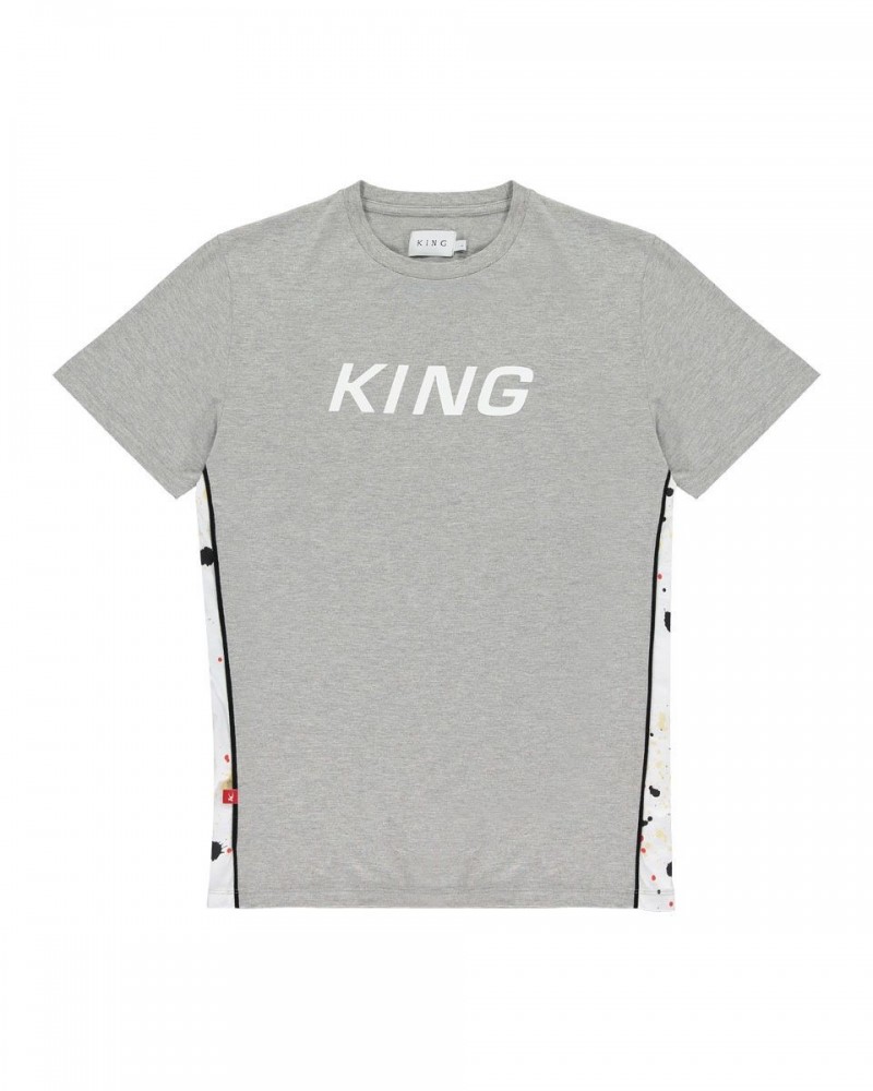 King Apparel - Tennyson ' Jordan ' Tee - Grey Paint Splatter