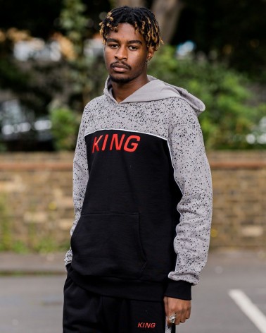 King Apparel - Tennyson 'Jordan' Tracksuit Hoodie - Black / Speckle