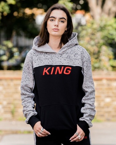 King Apparel - Tennyson 'Jordan' Tracksuit Hoodie - Black / Speckle