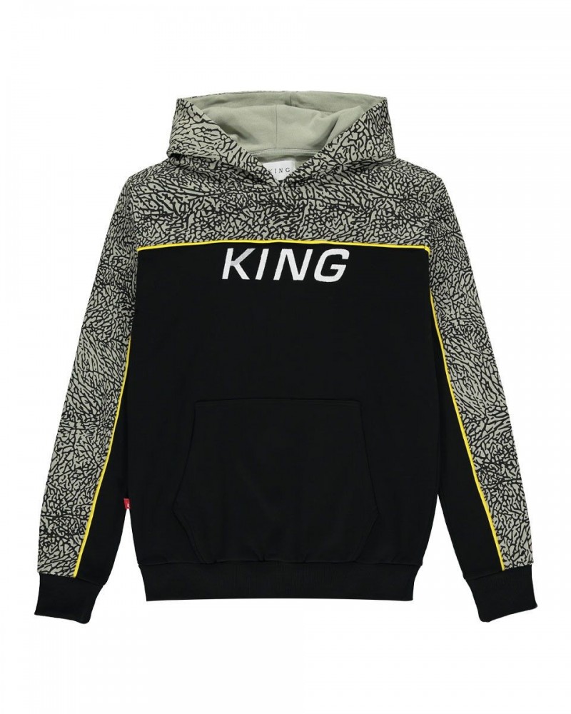 King Apparel - Tennyson 'Jordan' Tracksuit Hoodie - Black / Elephant