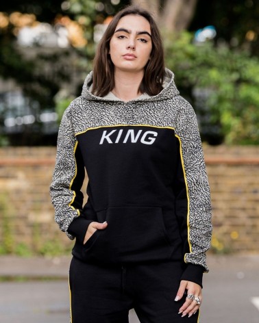 King Apparel - Tennyson 'Jordan' Tracksuit Hoodie - Black / Elephant