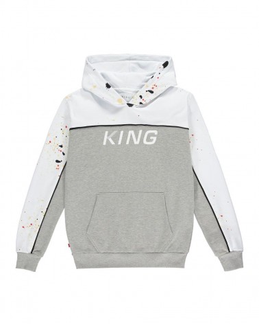 King Apparel - Tennyson 'Jordan' Tracksuit Hoodie - Grey Paint Splatter