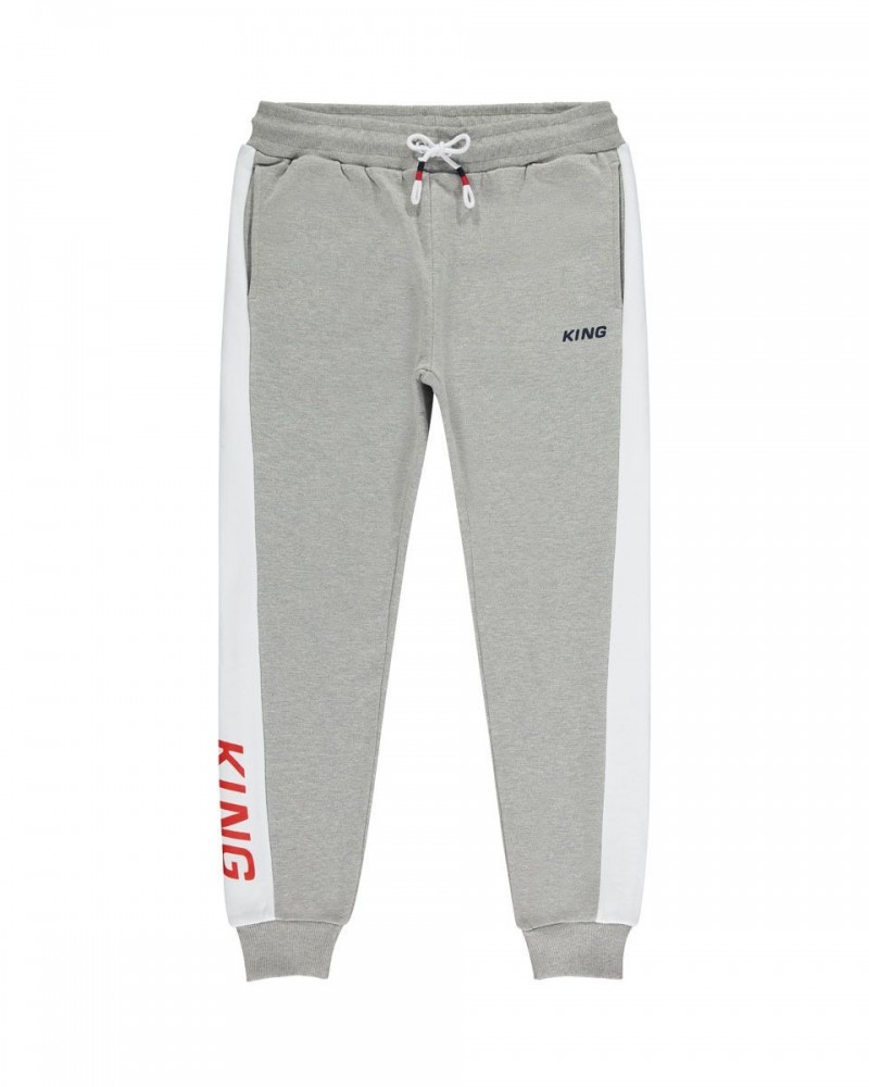 King Apparel - Manor Tracksuit Bottoms - Stone Grey