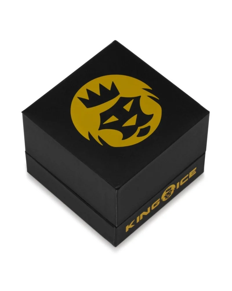 KING ICE - 14K White Gold 3D Button Earrings