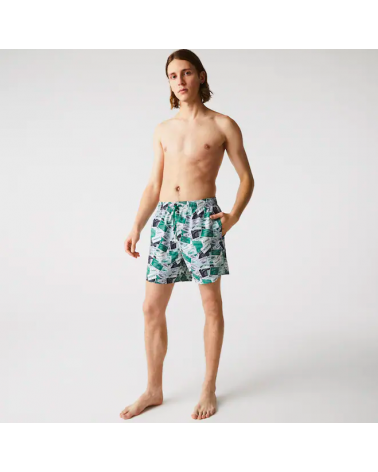 Lacoste Live - Heritage Print Swim Shorts - Mc