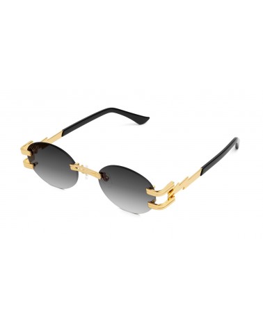 9Five Eyewear - St James Bolt Lite Gradient Sunglasses - Black / Gold